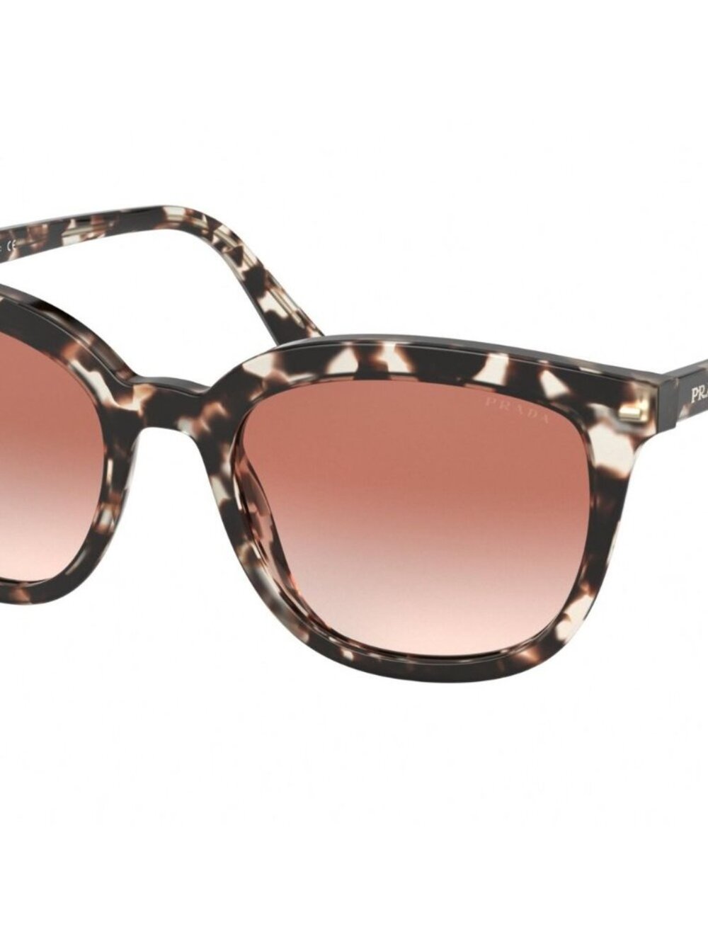 Prada SPR03XS Tortoise Brown/Clear Sunglasses Women's w/ Box - Picture 12 of 12